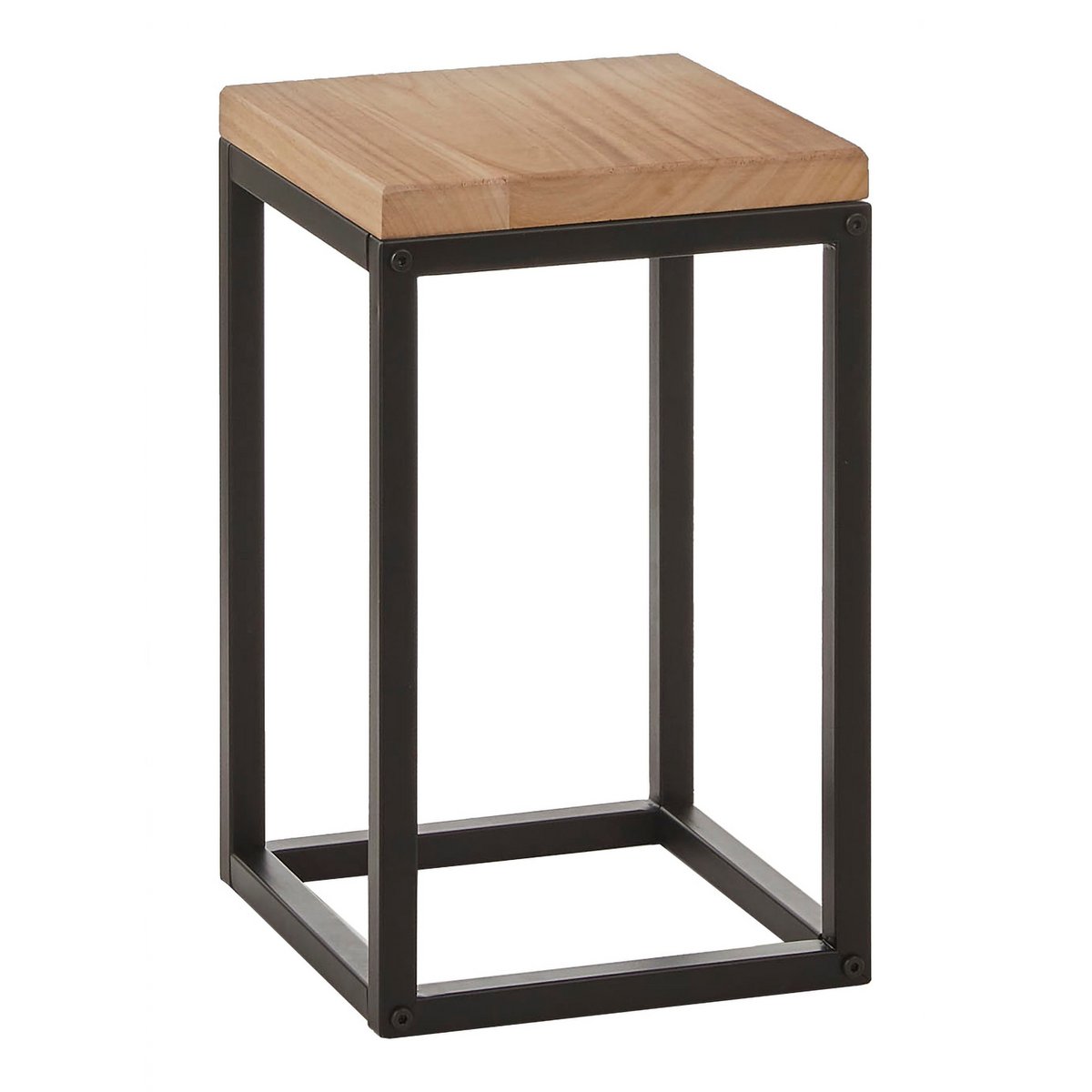 Oskar Plant table - L25 x W25 x H42 cm - Wood, Metal - Black
