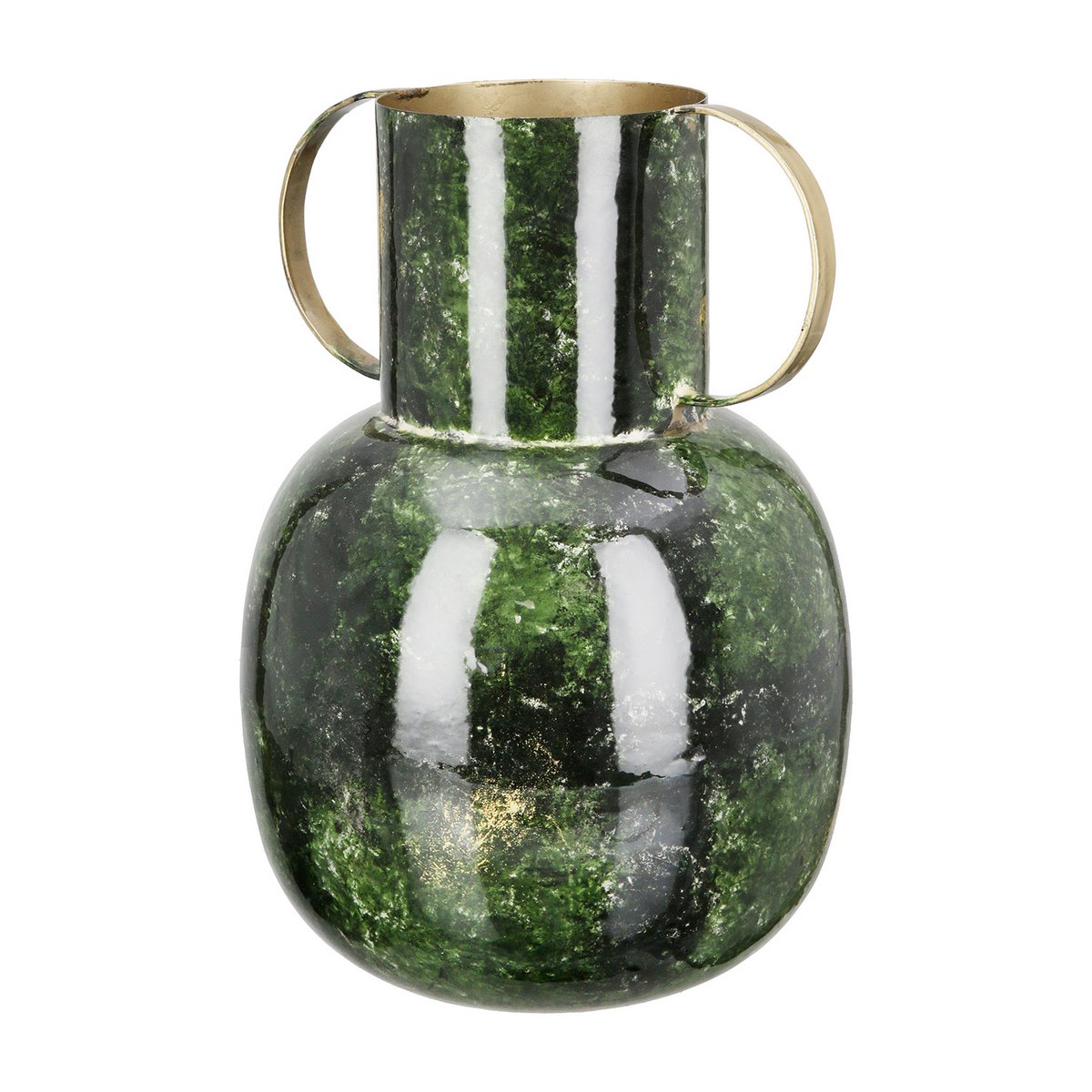 Metal decorative bulbous vase “Grana”