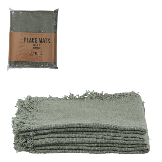 Xavie Placemat - Set of 4 - L48 x W33 cm - Green